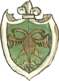 17th-century Coat of arms of the Arianiti family found in the Libro Antico de Nobili Venetti – Bibliotheca Regia Berolinensis