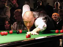Steve Davis playing snooker