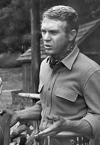 A photograph of Steve McQueen as Josh Randall in the television series Wanted Dead or Alive.
