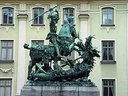 St. George and the dragon in Stockholm, probably made in Burgundy, 1489