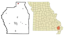 Location of Advance, Missouri