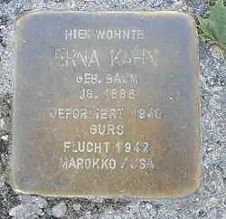 Stolperstein für Erna Kahn