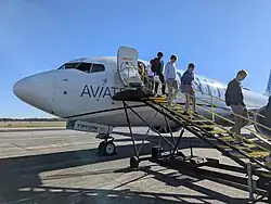 Students disembarking for SIU's 2024 United Career Day