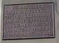 The plaque inscription