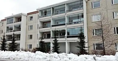 An apartment building in Sulku.