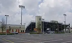 Parking lot view of the entrance to Suncoast Stadium: May 6, 2010