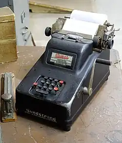 Sundstrand adding machine at Civilian Conservation Corps Museum, Connecticut
