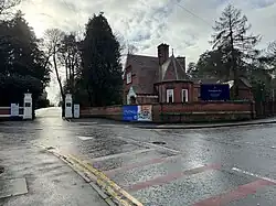 The estate's main entrances with North Lodge located on the right