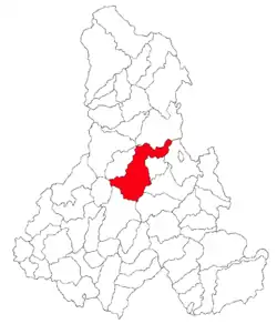 Location in Harghita County