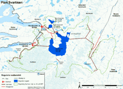 Map of Storglomvatnet watershed