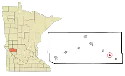 Location of Murdock, Minnesota
