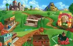 Screenshot of the graphical user interface of The Sierra Network's home screen