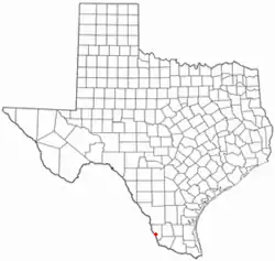 Location of Falcon Mesa, Texas