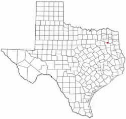 Location of Hawkins, Texas