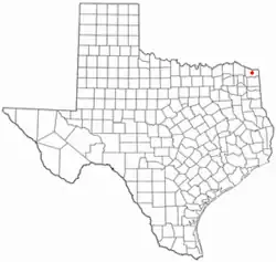 Location of New Boston, Texas