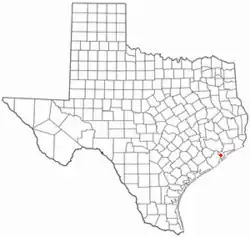 Location of Algoa, Texas