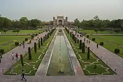 Mughal-style courtyard garden at Agra Fort