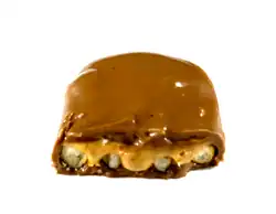 A Take 5chocolate bar with chocolate covered peanut butter, peanuts, pretzel and caramel