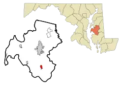 Location of Trappe, Maryland