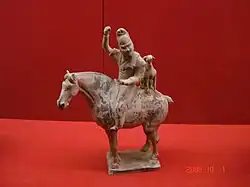 Tang Horse & Rider Pottery, On Cantle