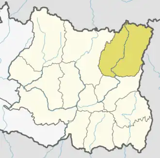 Location of Taplejing (dark yellow) in Koshi Province