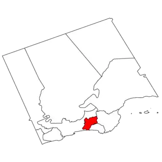 The wilayat of Taqah in the Dhofar Governorate in Oman filled in red.