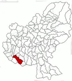 Location in Mureș County