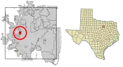 Location of River Oaks in Tarrant County, Texas