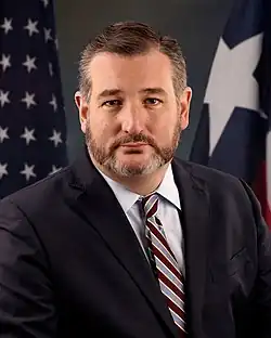 Senator and 2016 presidential candidate Ted Cruz from Texas (2013–present)[69]