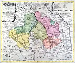 Map of the Free Imperial City of Hall in the 18th century