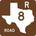 Recreational Road 8 marker
