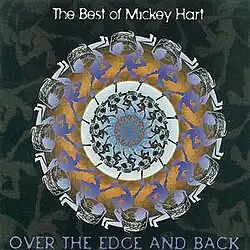 A design of receding concentric circles, each composed of the repeated figure of a man, kneeling and playing a large drum