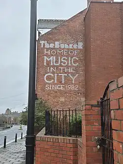 A view of the artwork for The Bunker, Sunderland - home of music in the city since 1982