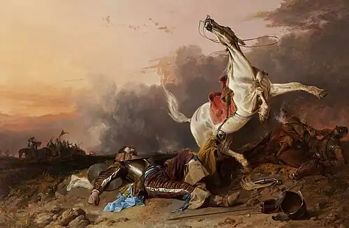 The Death of Sir William Lambton at the Battle of Marston Moor by Richard Ansdell
