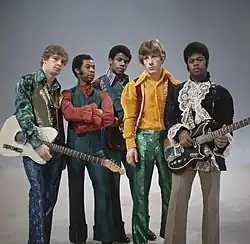 The Equals in 1968. From left: Pat Lloyd, Derv Gordon, Eddy Grant, John Hall, Lincoln Gordon