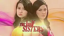 An image of Barbie Forteza and Thea Tolentino side by side, with pink and orange streaks over a beige background. The series title is displayed on the lower center of the image.
