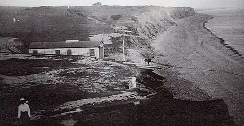 The second RNLI boathouse at Old Hythe (circa 1904)