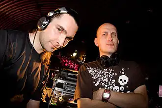 The Outside Agency performing at the Q-Base Festival in Weeze, Germany in 2008.