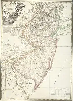 The Province of New Jersey, divided into East and West, commonly called the Jerseys (1778)