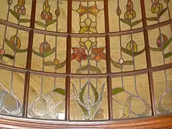 Art nouveau style stained glass