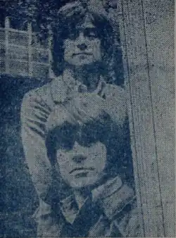 Gordon (bottom) with Graham Bonnet as the duo The Marbles in 1969
