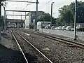 The railway tracks where the Mernda and Hurstbridge lines diverge north of the station