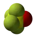 Space-filling model of thionyl tetrafluoride