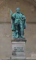 Bronze statue of Count Tilly in the Feldherrnhalle on Odeonsplatz in Munich