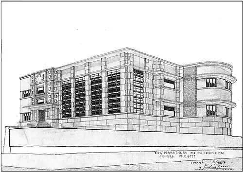 Design of the entrance facade