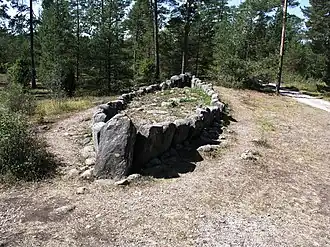 Stone ship monuments. Gotland in Sweden