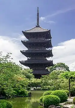 Japan's tallest temple pagoda in Tō-ji, Kyoto