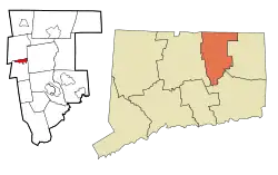 Location in Tolland County, then Tolland County's location in Connecticut