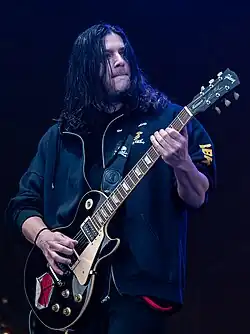 Restivo with Tom Morello in 2024