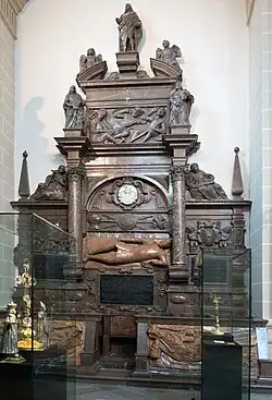 Ornate brown marble sculpture